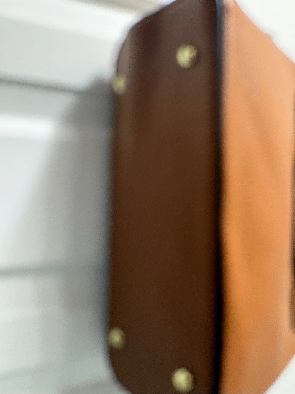 Tan Structured Satchel Handbag with Croc-Embossed Wallet